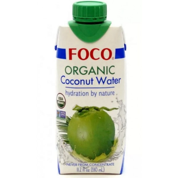 Foco кокосовая вода органическая, 330мл